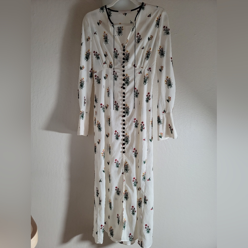 Mame kurogouchi embroidered dress